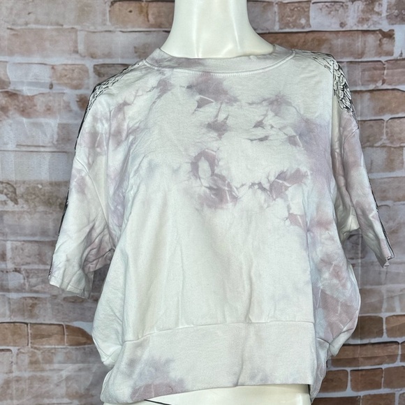 Affliction Women’s Crop Top Tie-Dye Sweatshirt -Size: Large -NWT - Picture 2 of 14